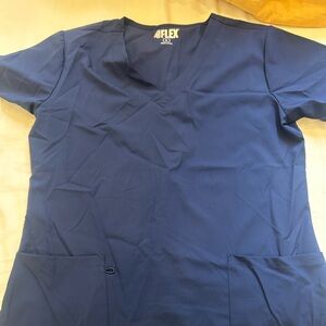 Amazon Women's Navy Blue Scrub Top and Bottom